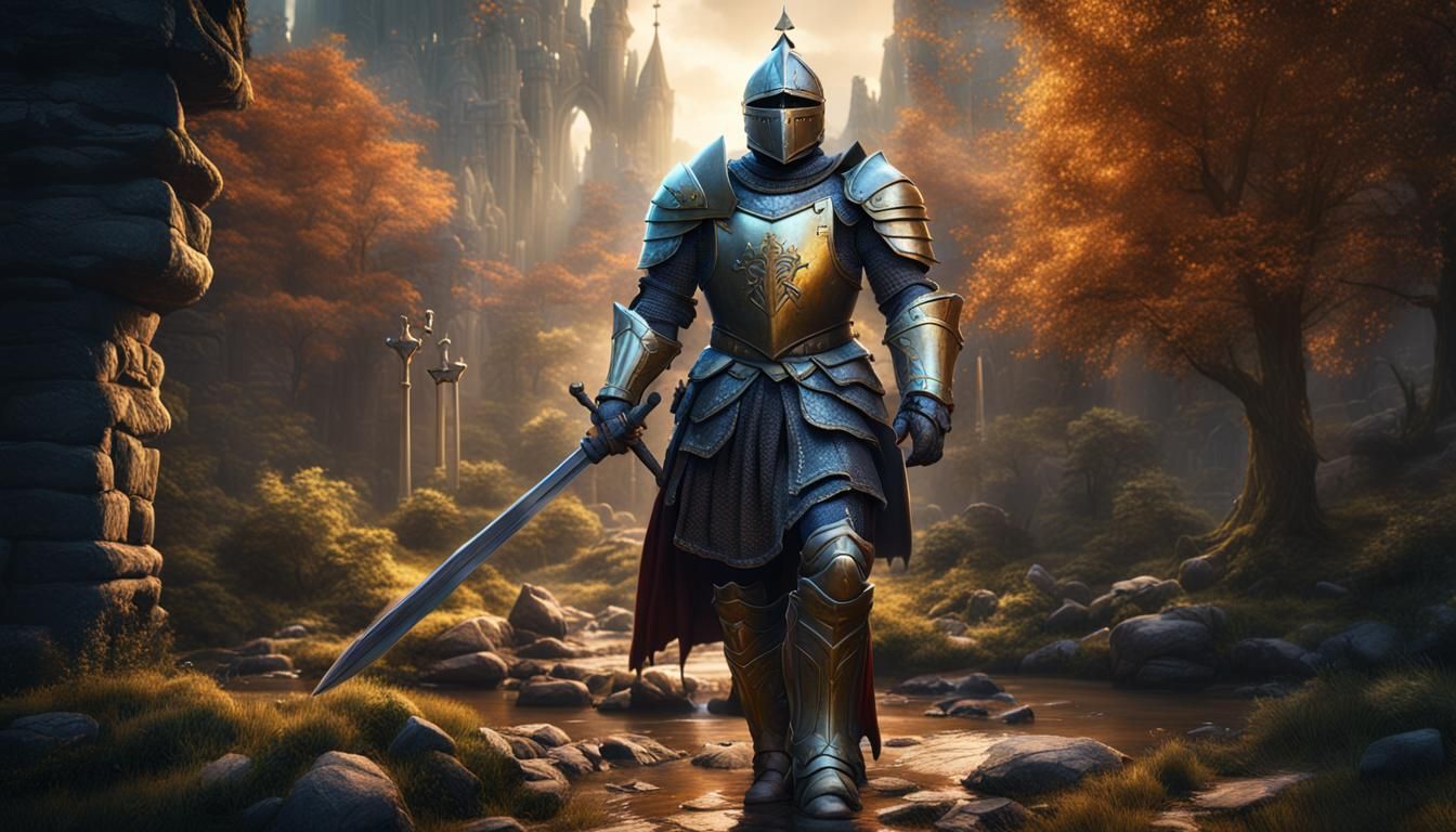 Knight in Shining Armor: Detailed Fantasy Art