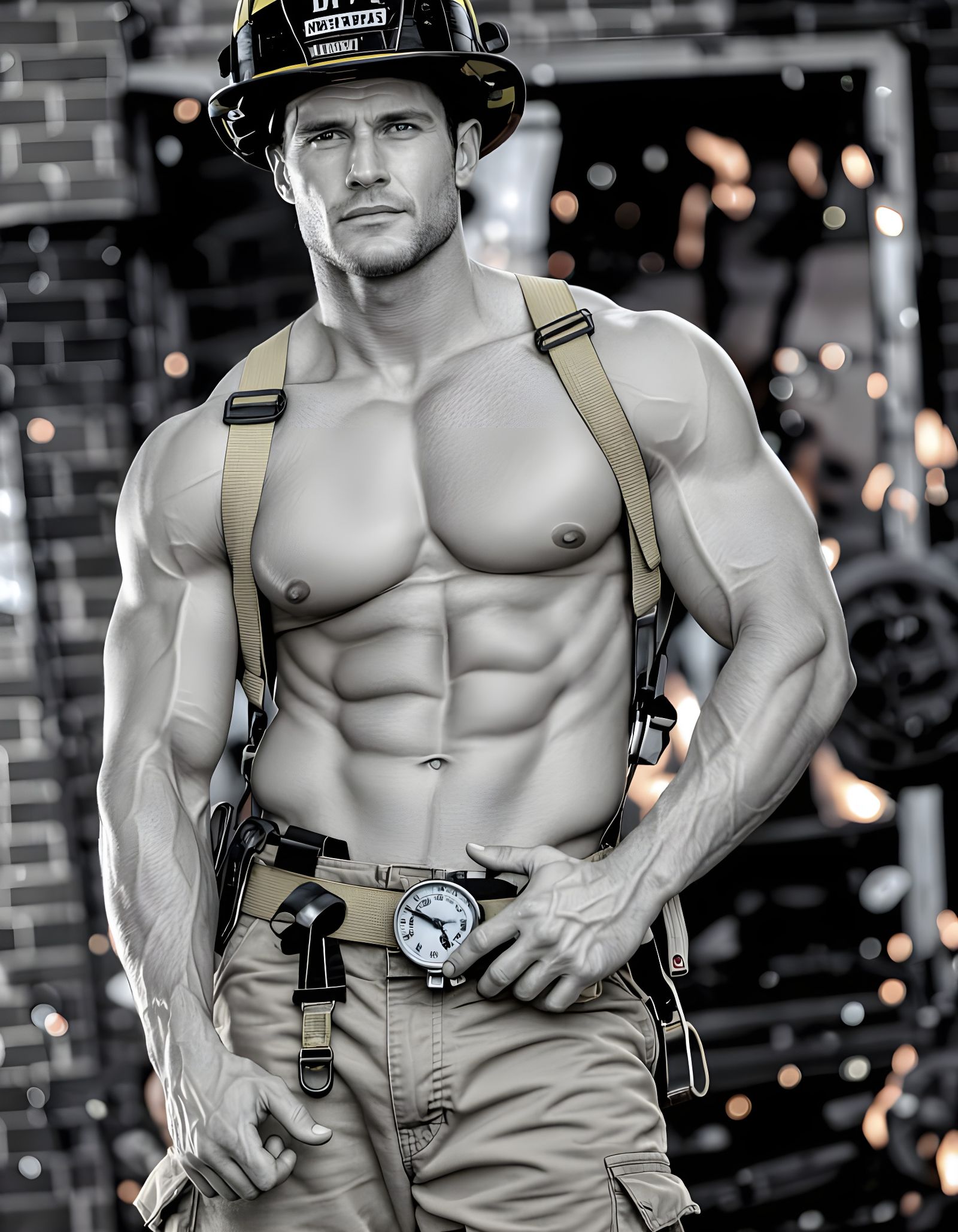 Heroic Firefighter in Smoky Aftermath