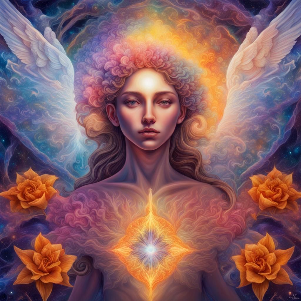 Astral Flower of Kairos: A Holographic Illustration