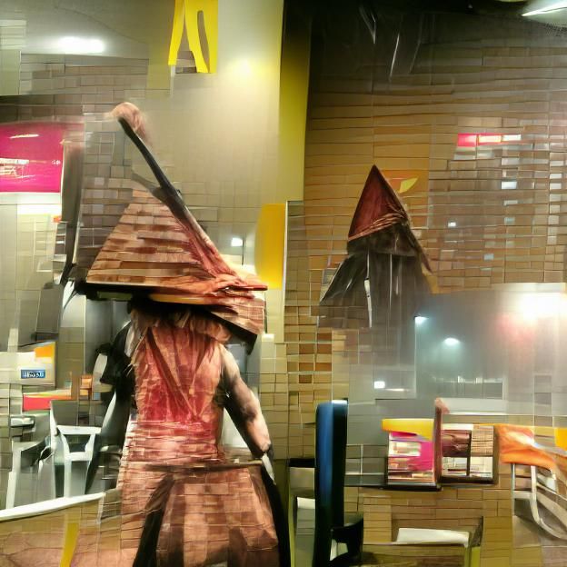 Pyramid Head Visits McDonald's