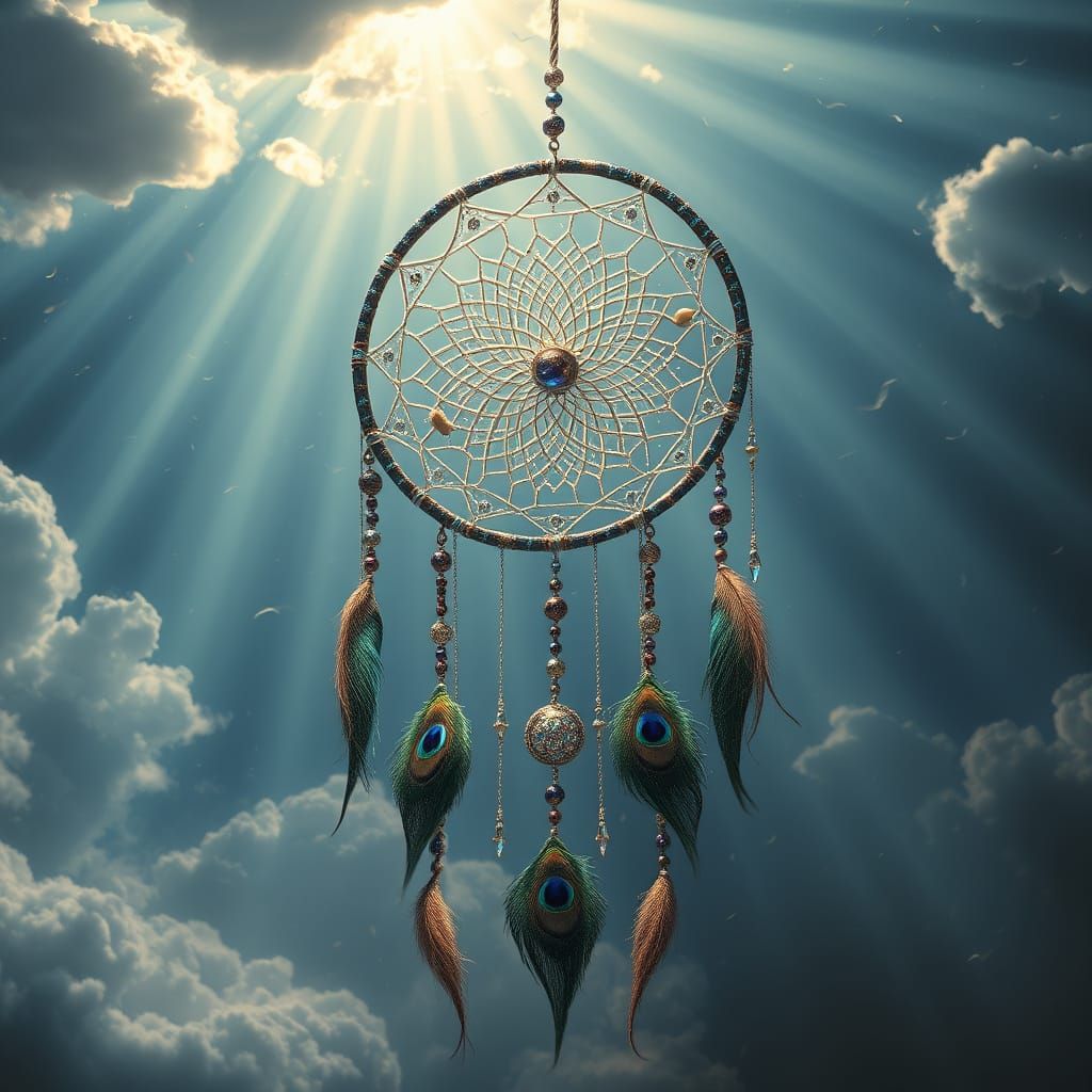 Surrealist Dreamcatcher in Ethereal Harmony