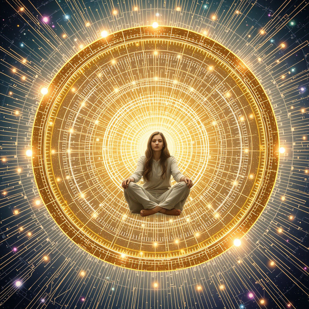 Quantum Mother: Cosmic Convergence in Sci-Fi Concept Art