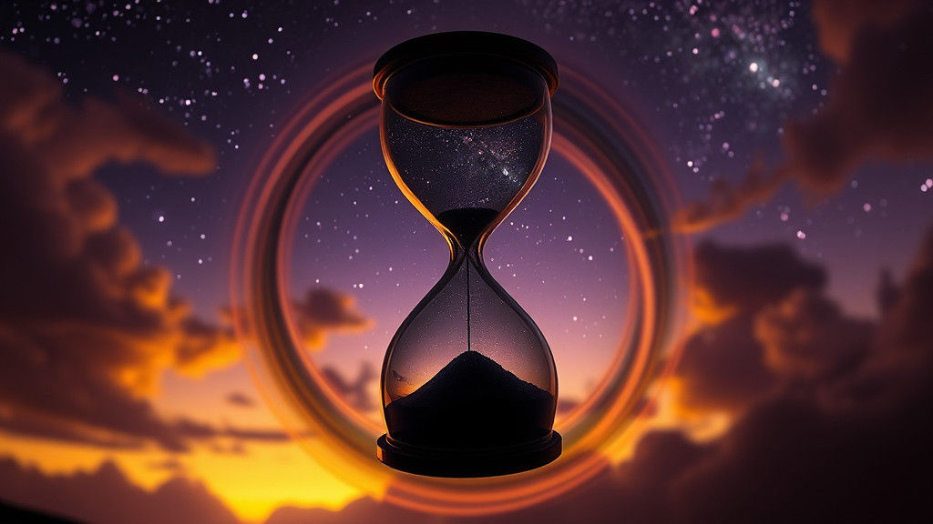 Hourglass Landscape with Interstellar Clouds, in Art Nouveau...