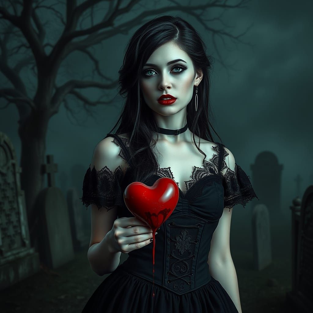 Gothic Valentine in Dark Surrealism