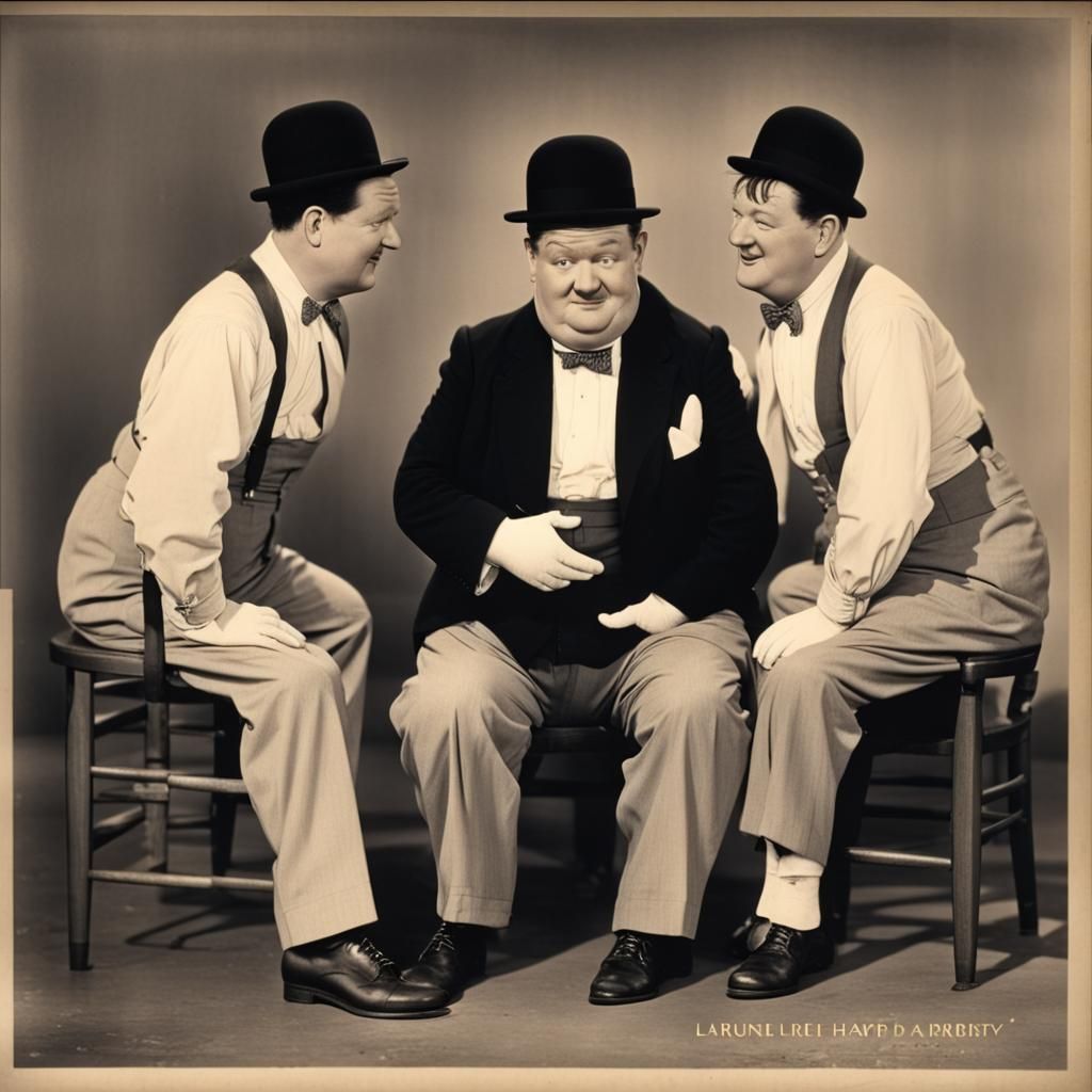 Laurel and Hardy Parody Meatloaf Album Cover