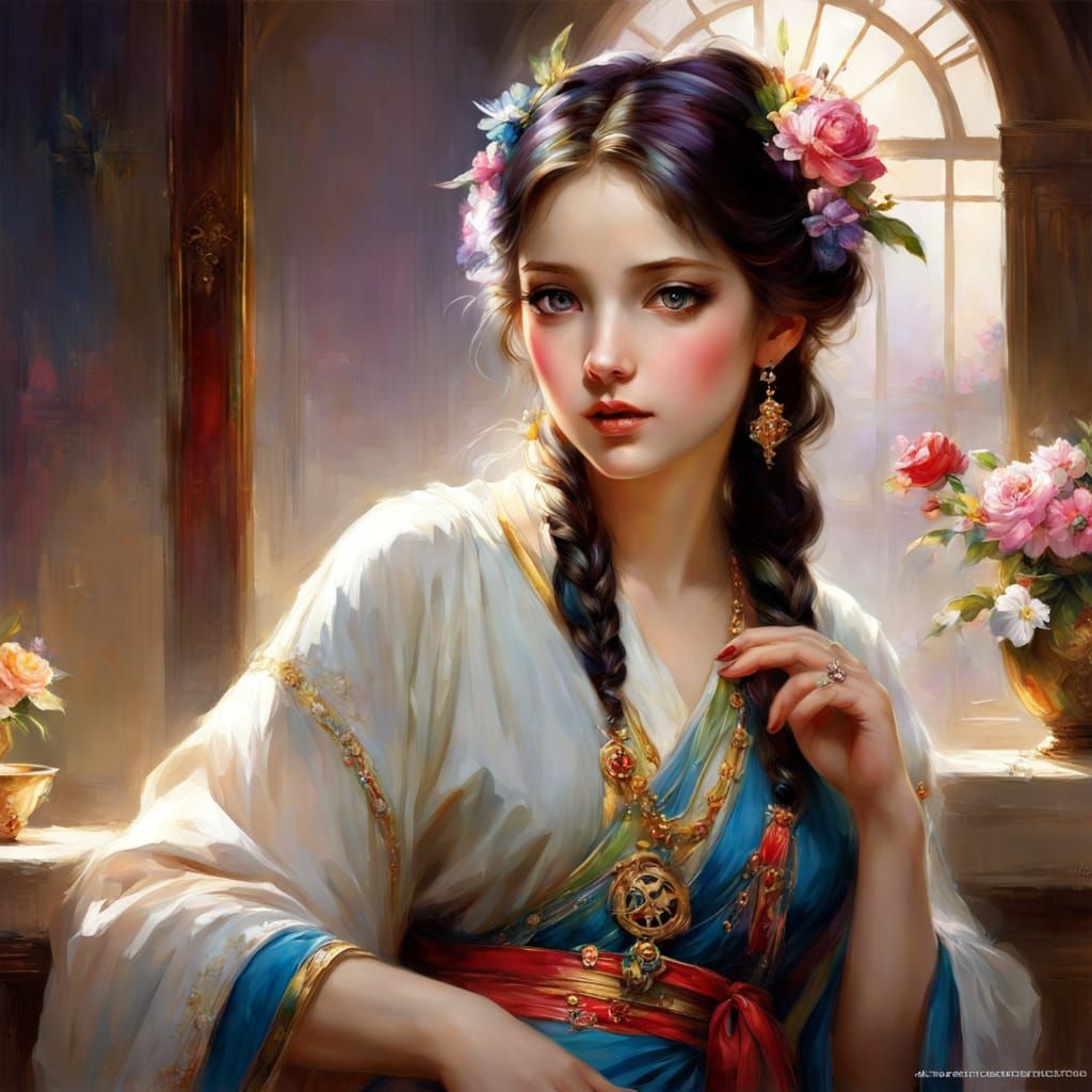 Peaceful Innocence in Anime Style