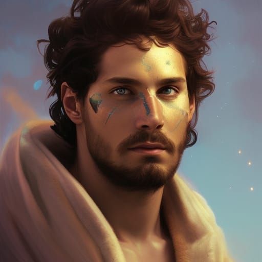 Apollo: Hyperdetailed God of Sun and Moon Portrait