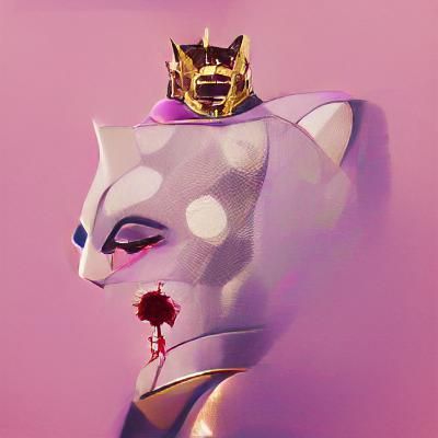 Regal Queen Portrait with Painterly Rendering