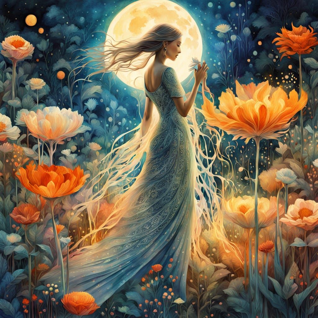 Melting Masterpiece in Vibrant Colors and Dripping Paint