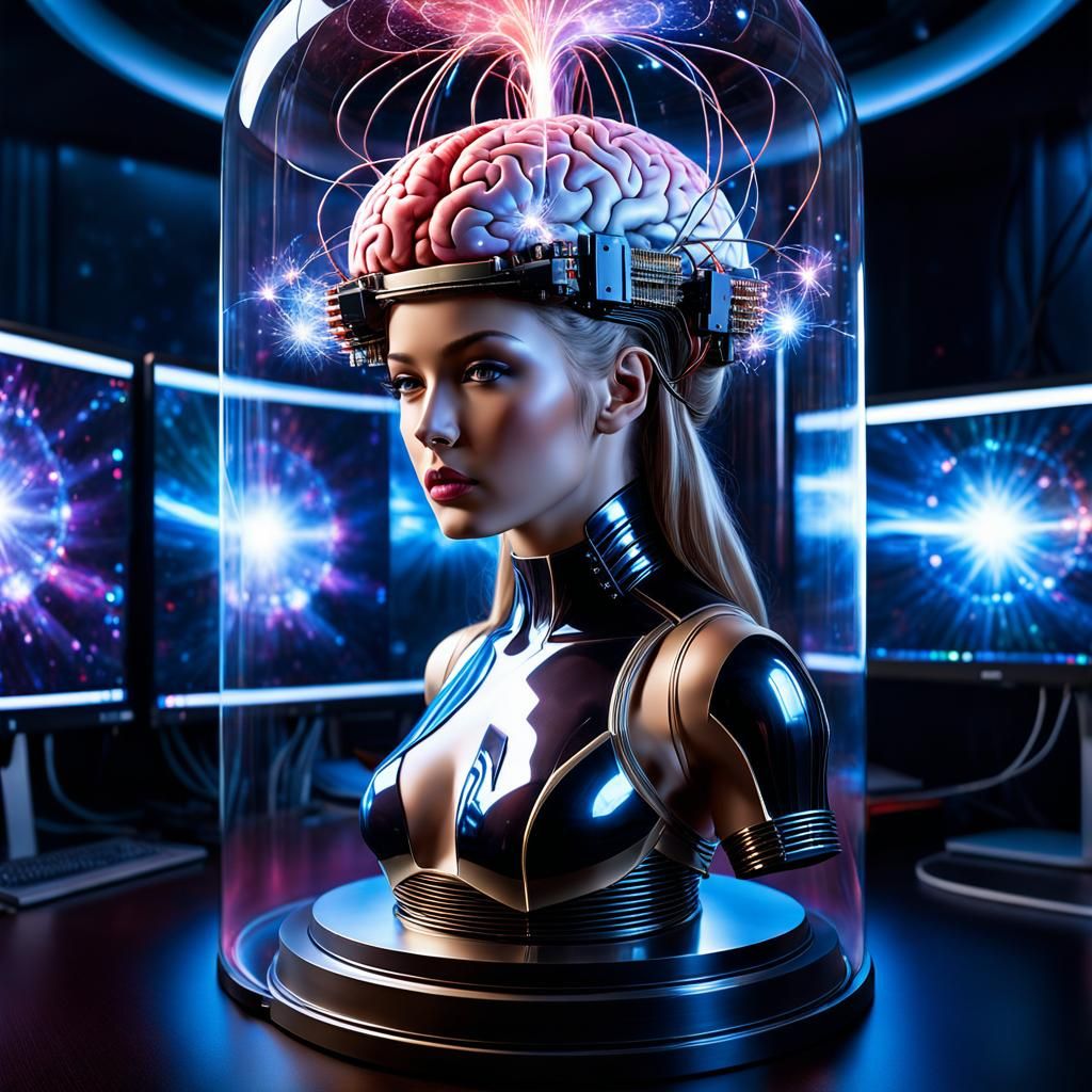 Brain-Computer Interface with Nebula Background