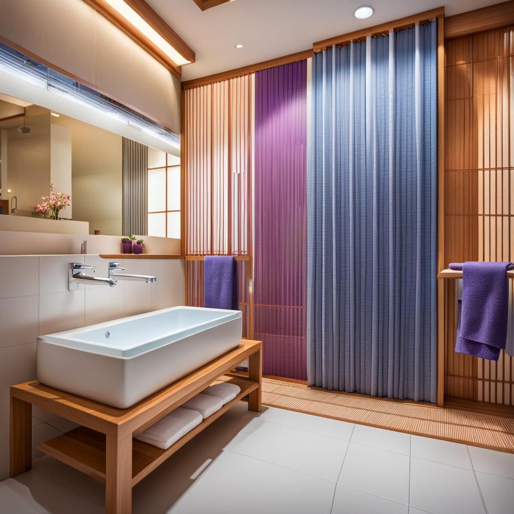 Japanese Style Bathroom in Ivory White