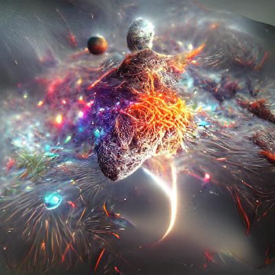 Holographic Supernova Eruption: Astral Cosmic Illustration