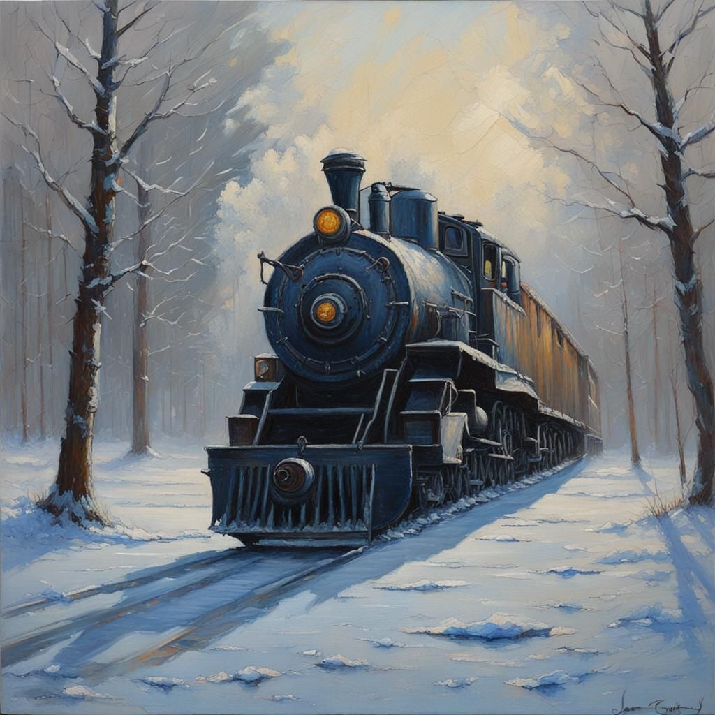 Ethereal Frost Void: Oil Painting in Dreamlike Style