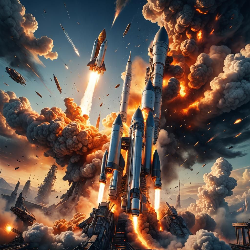 Rocket Blasts Off: Cinematic Digital Matte Painting