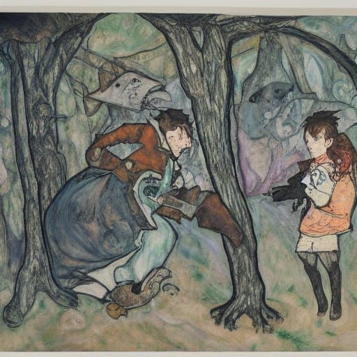 Mysterious Nighttime Encounter at a Crossroads