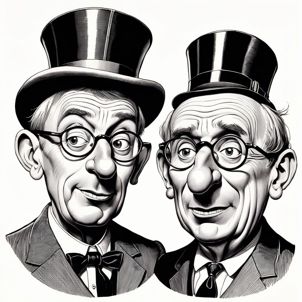 Max and Moritz Ink Illustration in Wilhelm Busch Style