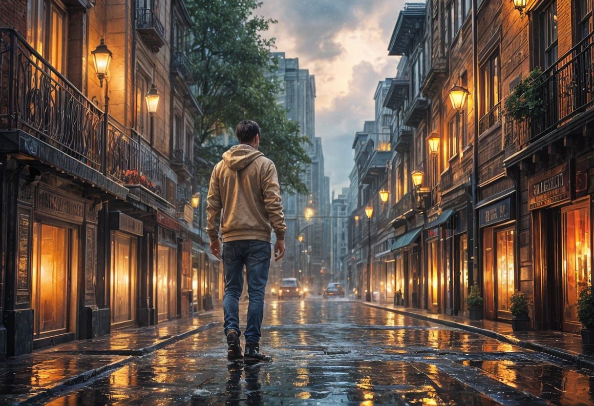 Hyperrealistic Splash Art After the Rain