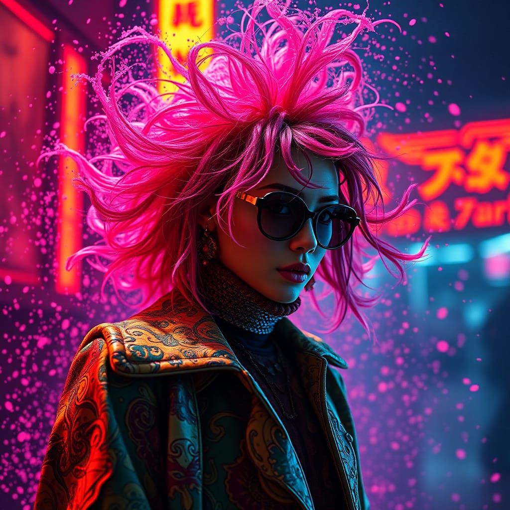 1980s Fashion in Selective Color