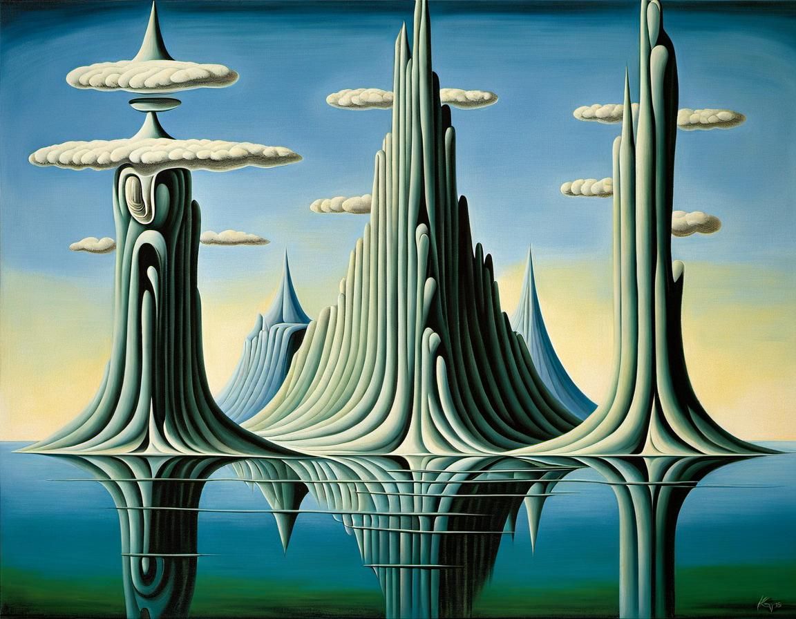 Surrealist Masterpiece: Melting and Dripping Forms