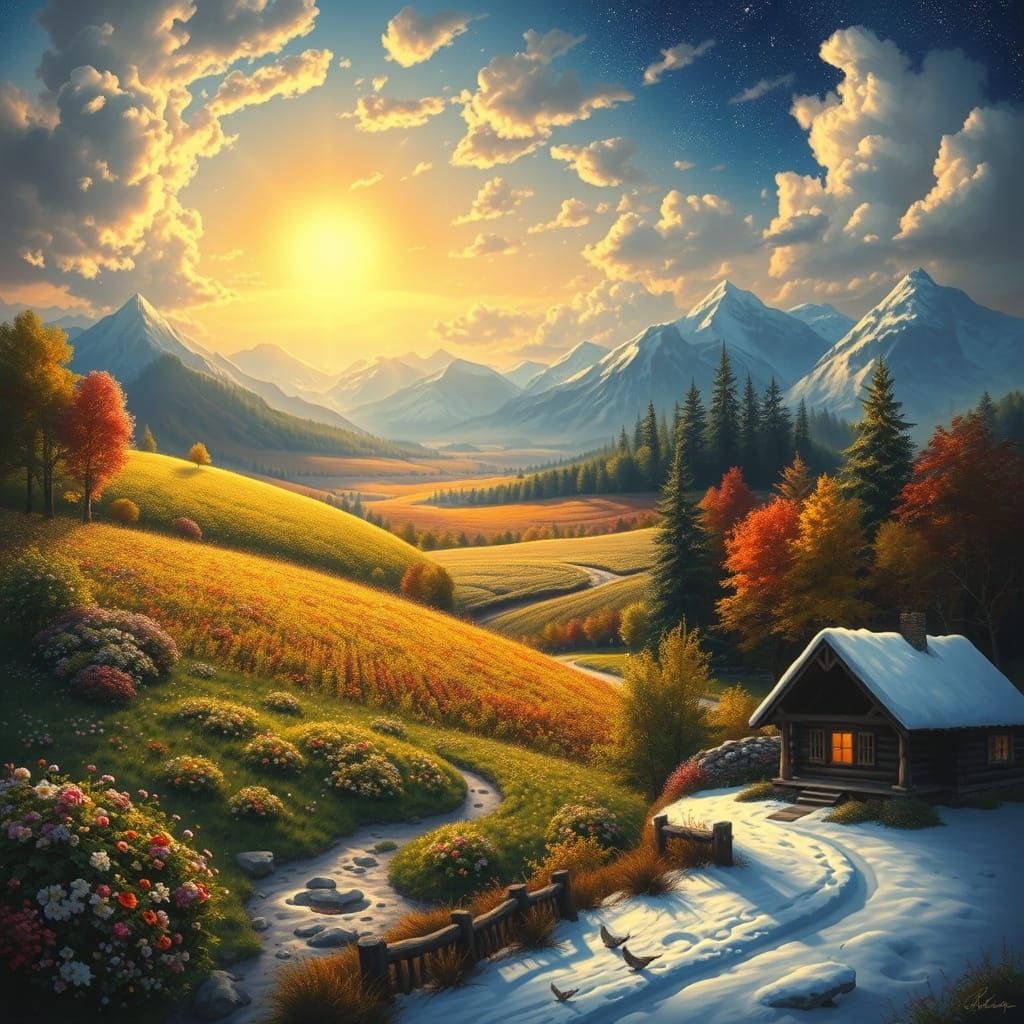 Mystical Landscape Shows All Seasons of Life