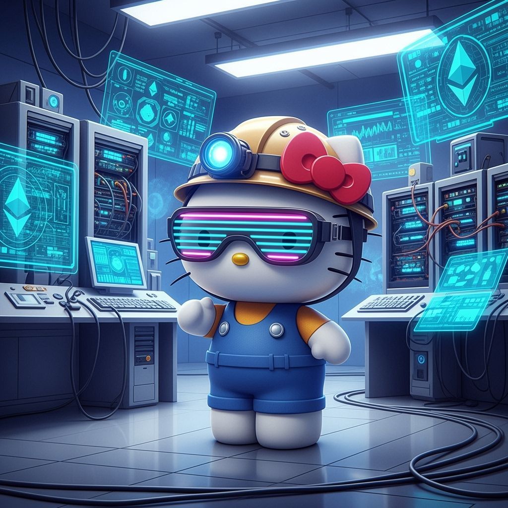 Hello Kitty Mines Crypto in Futuristic Lab