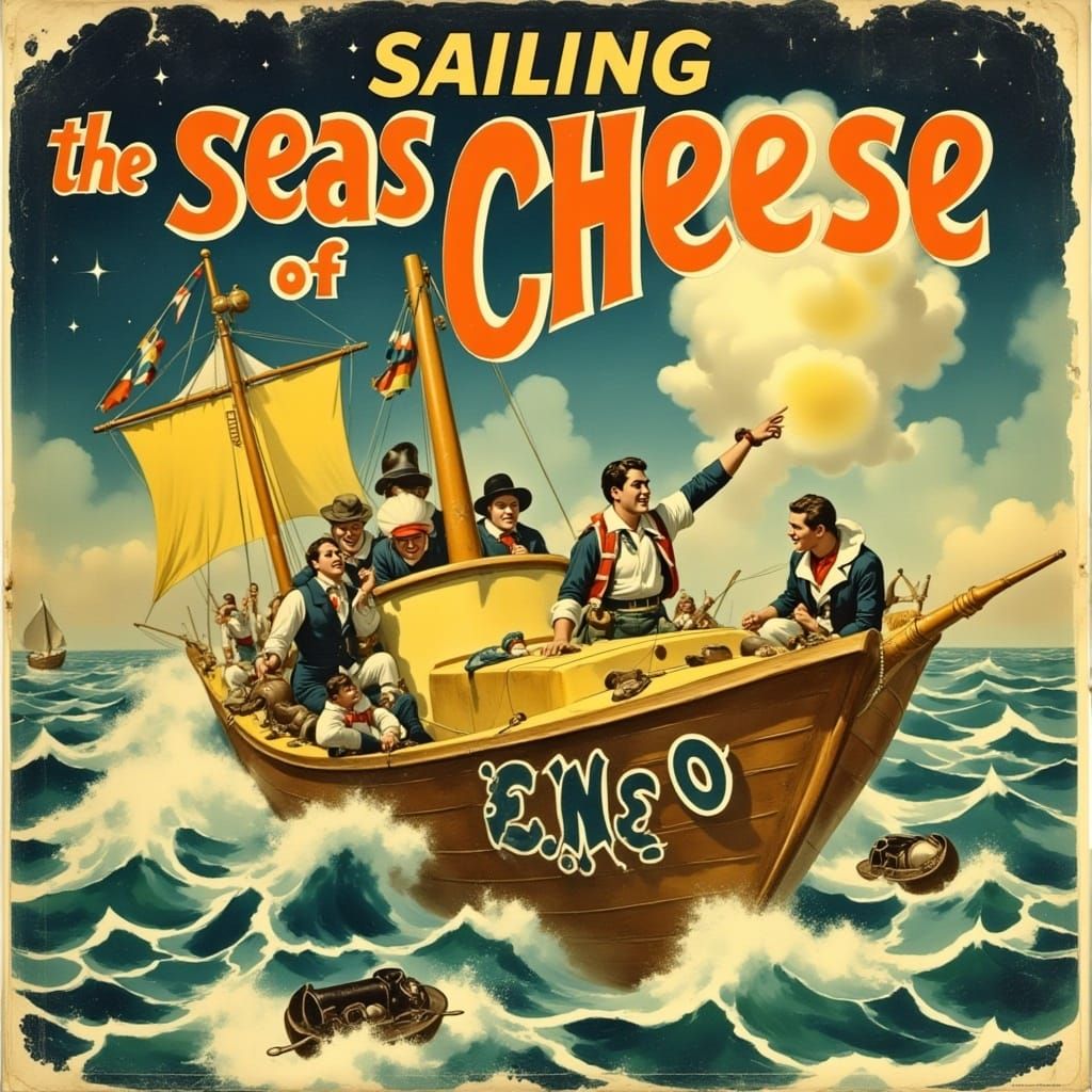 1930s Sci-Fi Cover: Sailing the Cheese Seas