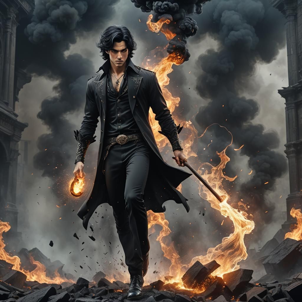 Prince Conjuring Spell in Detailed Matte Painting