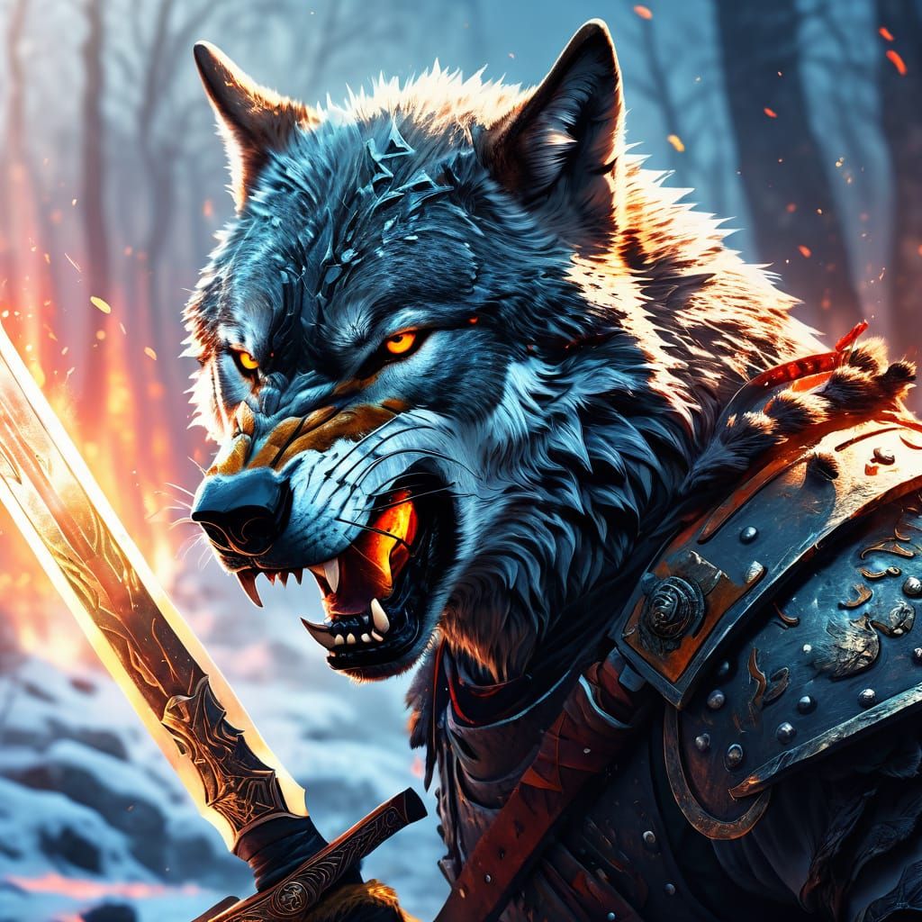 Iron, Fire, and Ice Wolf Warrior