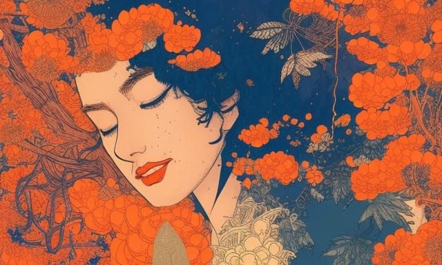 Magical Fall Forest, Cel-Shaded Digital Art