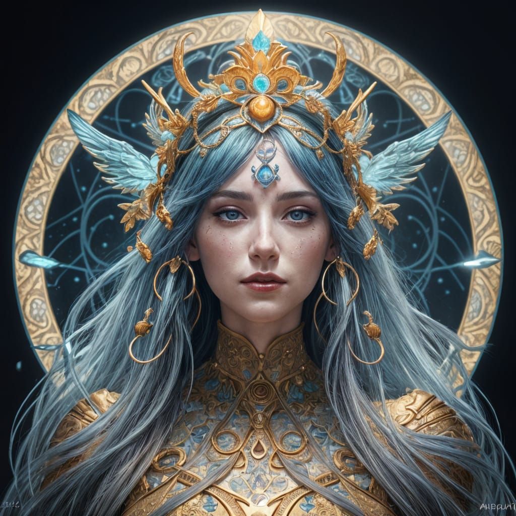 Goddess of Dawn in Vibrant Artgerm Style