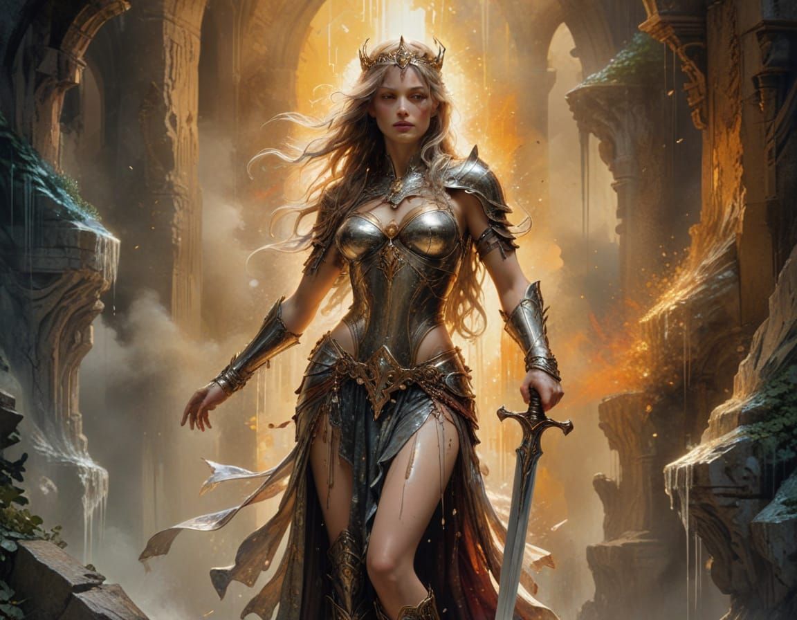 King Arthur Wields Excalibur in Camelot Concept Art