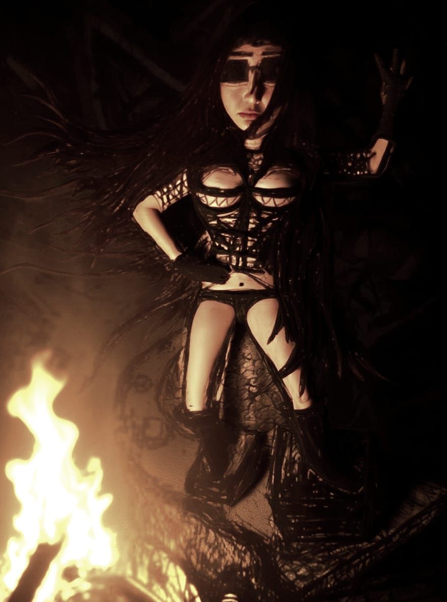 Aufgeblasenes Strich-Mädchen