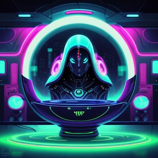 Futuristic Alien Refueling Station in Surrealist Style