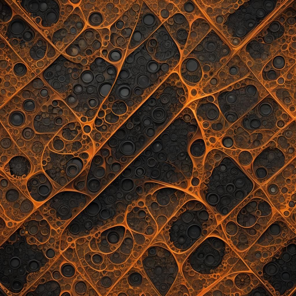 Abstract Vector Fractal with Geometric Shapes