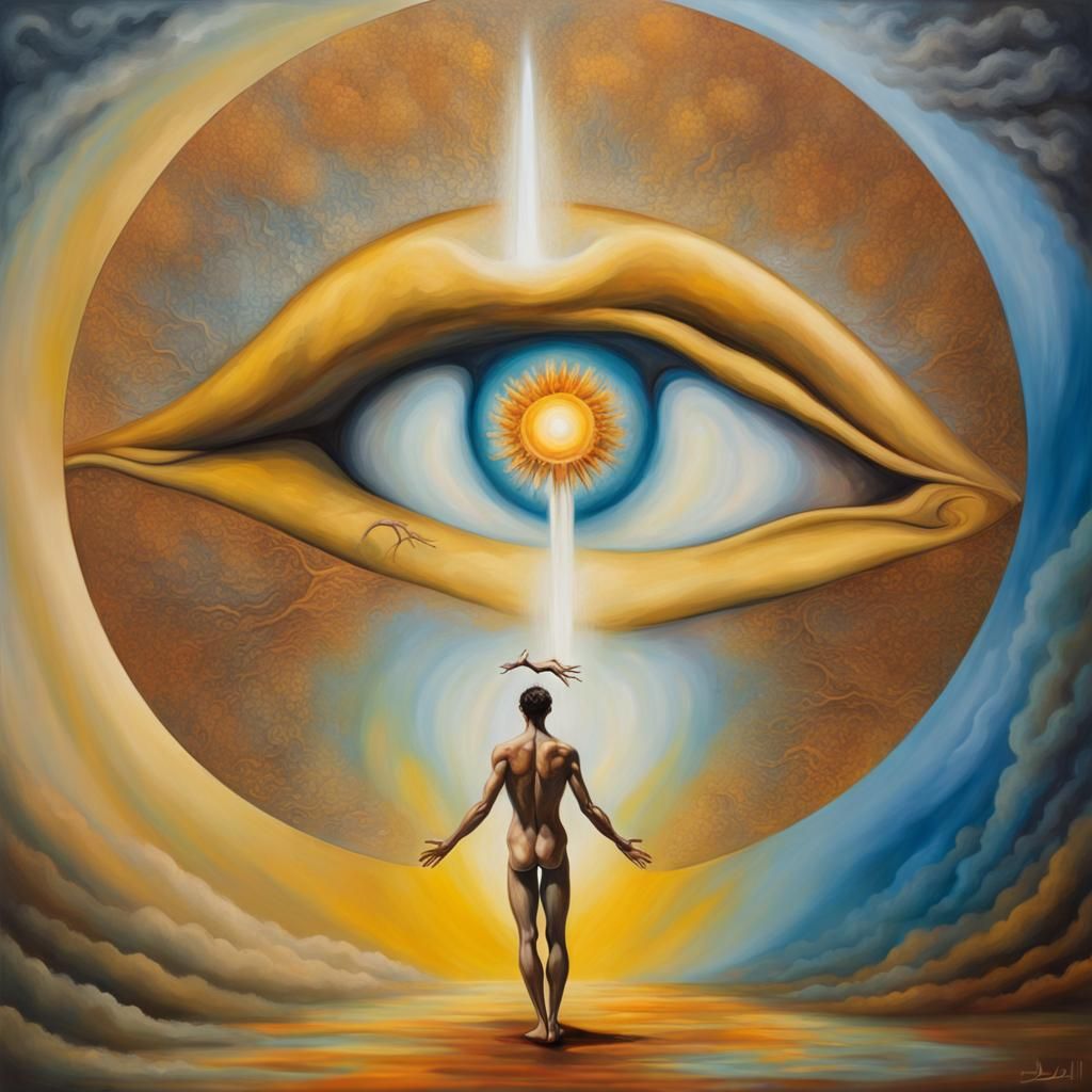 Surreal Radiance: Inner Strength in a Dali-esque Style