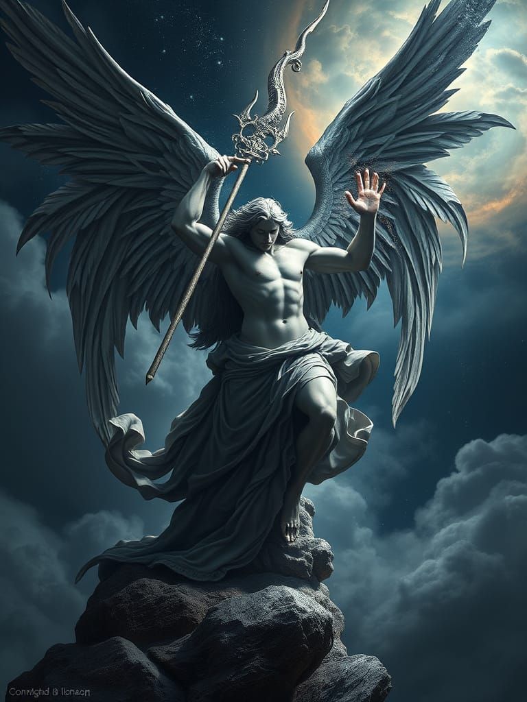 Archangel Nightmare in the Style of Titian