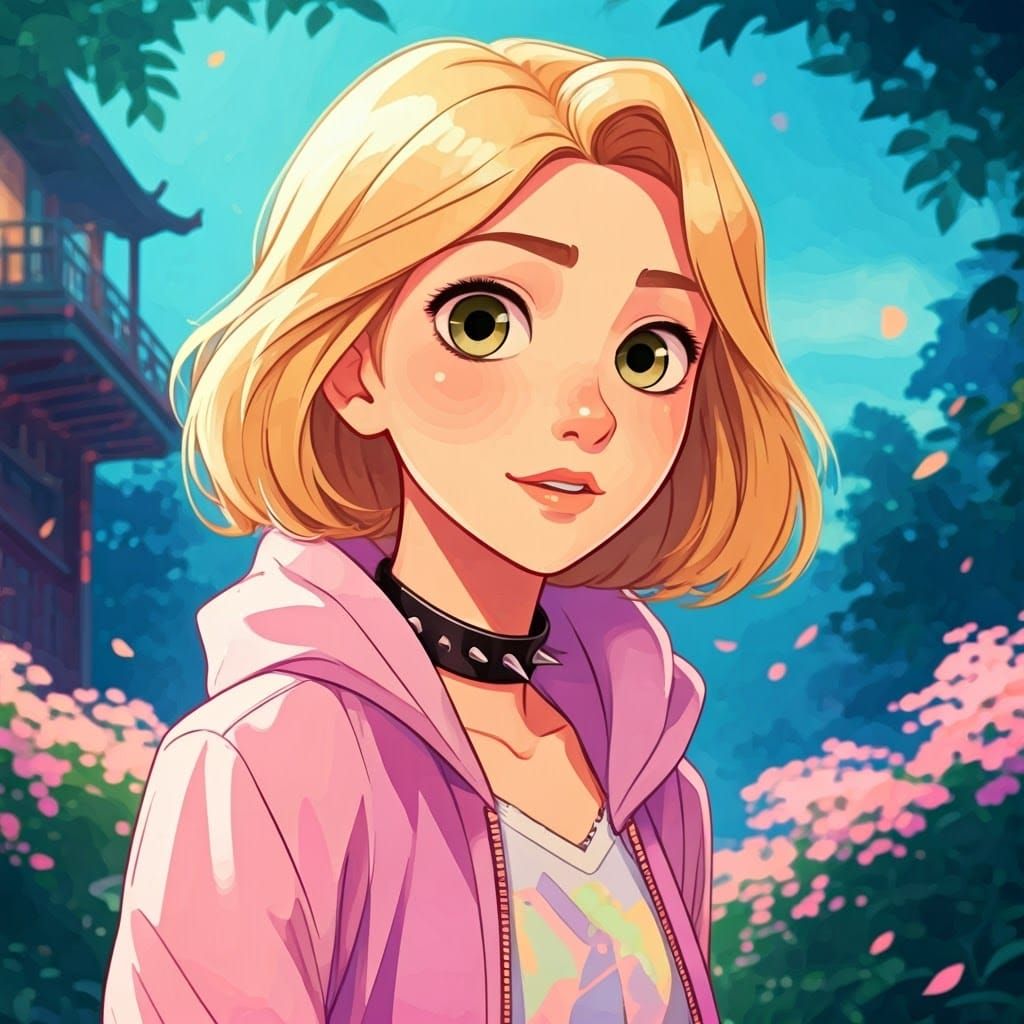 Rapunzel with short blonde hair