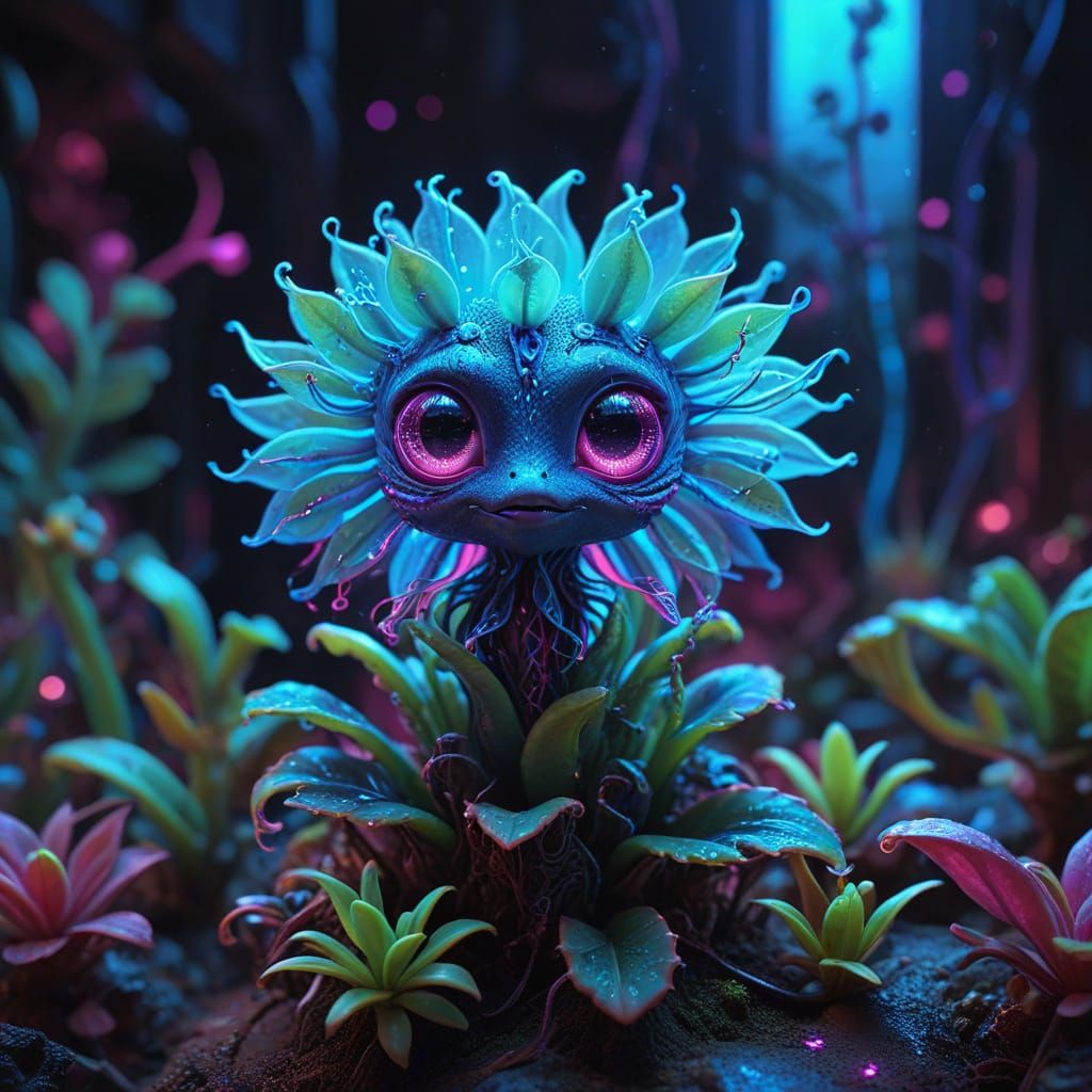 Cute Carnivorous Succulent Discusses Biology in Sci-Fi Conce...