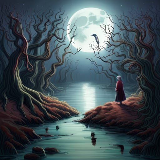 A world where the moon is a complete and shining eye.