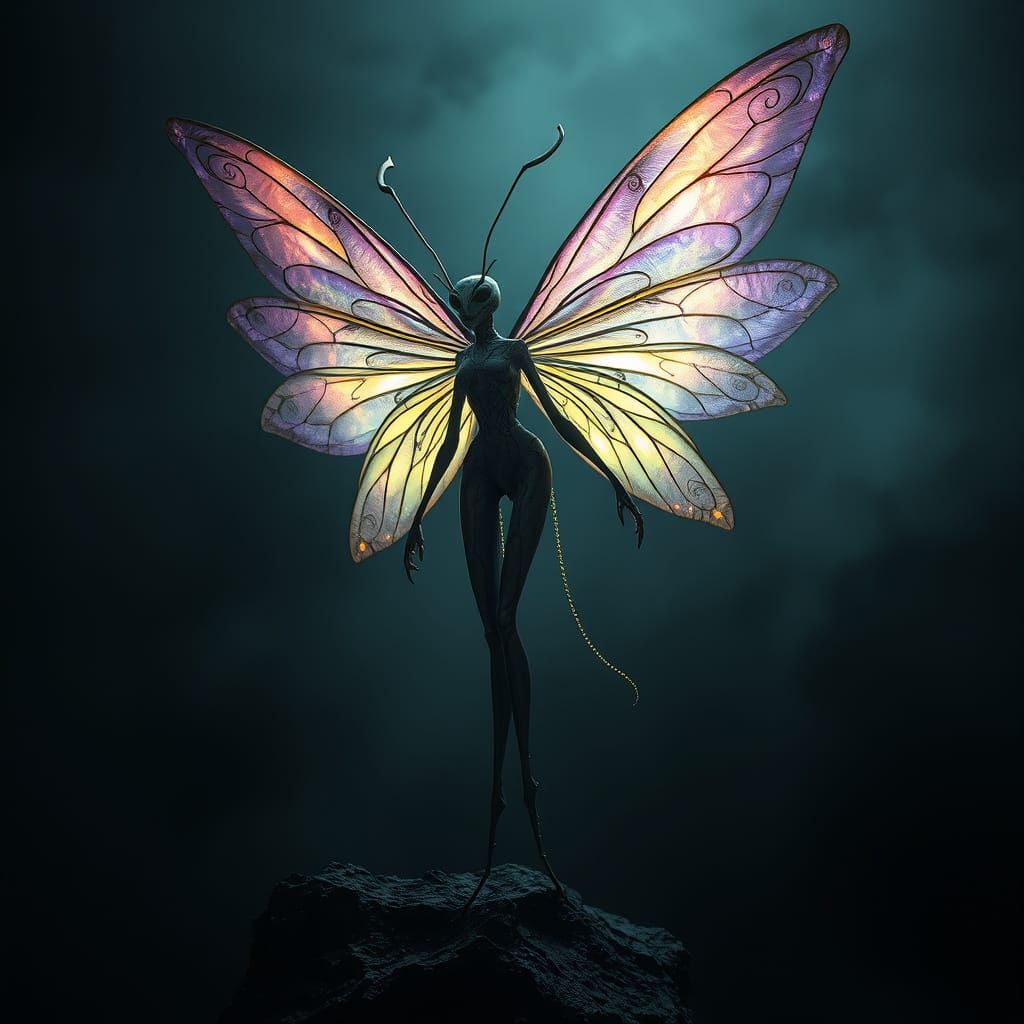 Ethereal Fairy in Dark Fantasy Aesthetic