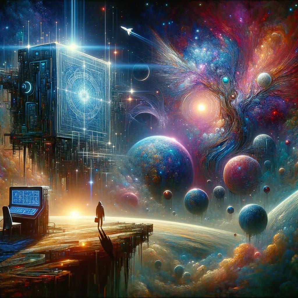 Seeking Cosmic Answers with an Empathetic AI in a Surreal Dr...