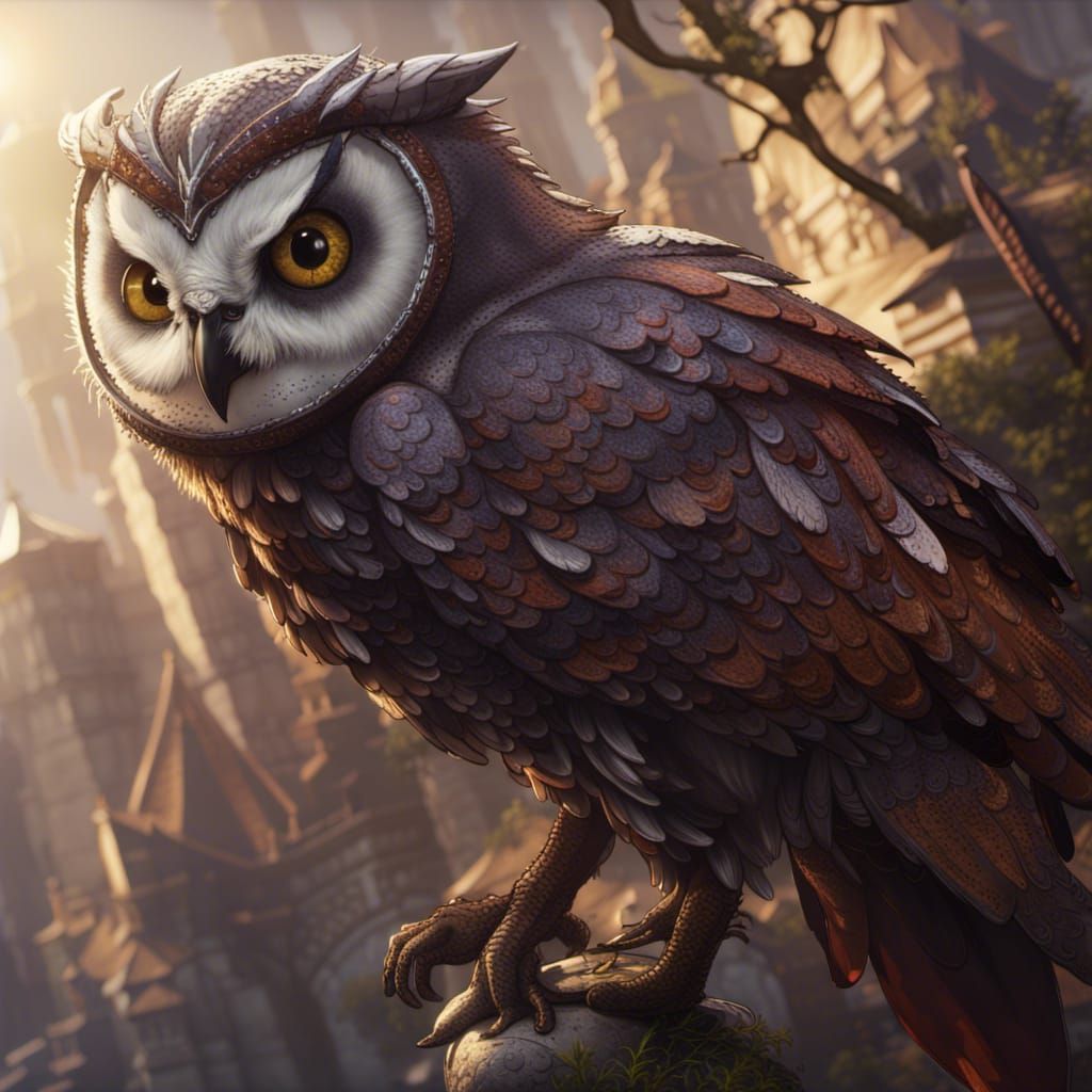 Fantastical Owlin Character Concept Art