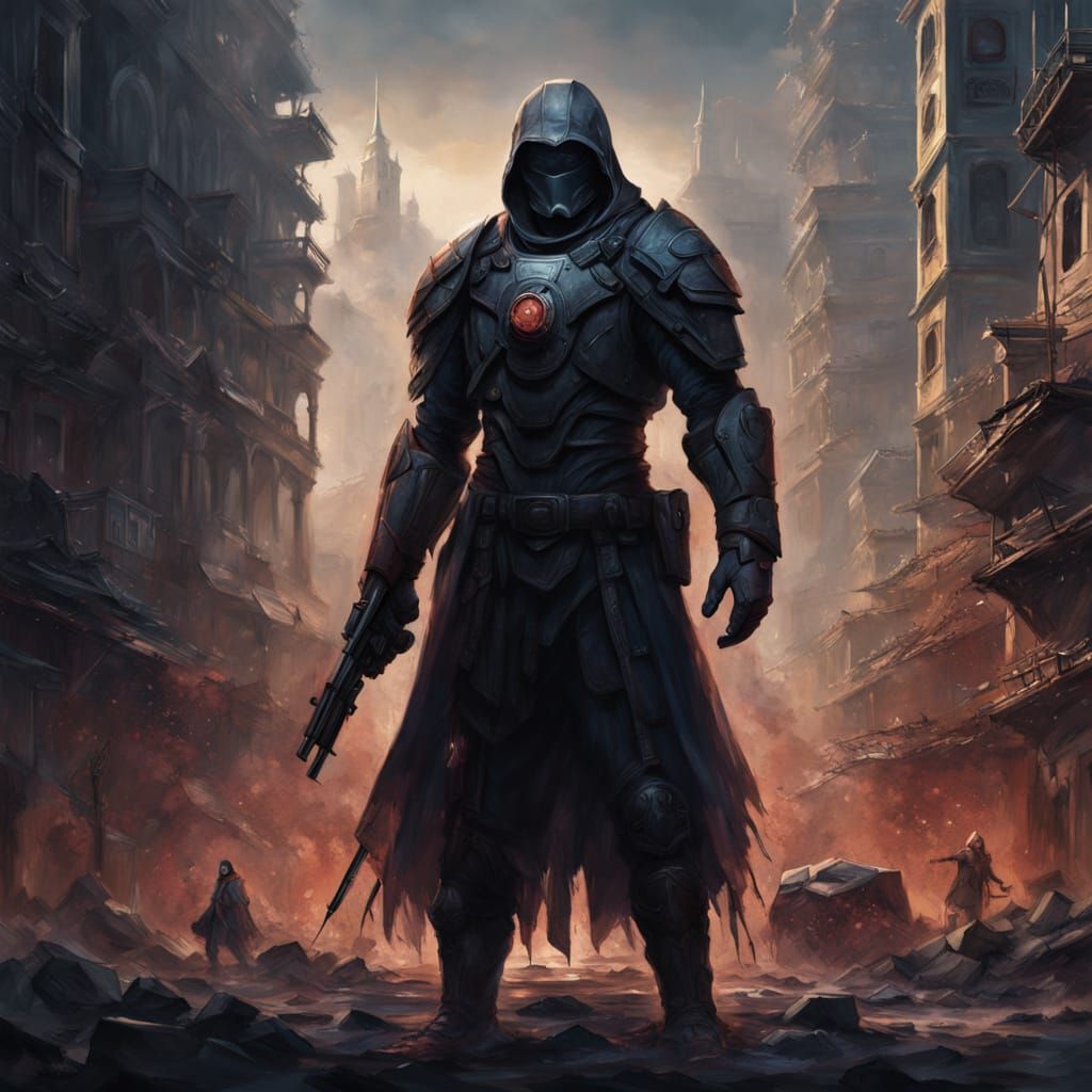 Surreal Silhouette Revealing Emotions in Dark Conceptual Art