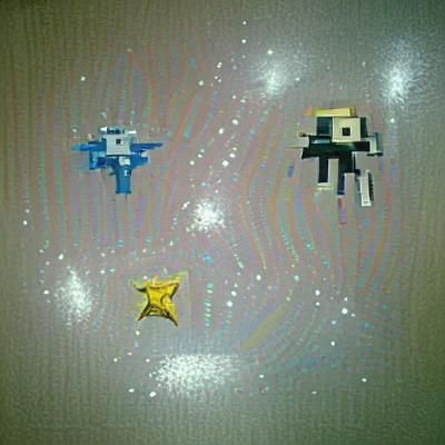 Stars in Space: 8-bit Pixel Art