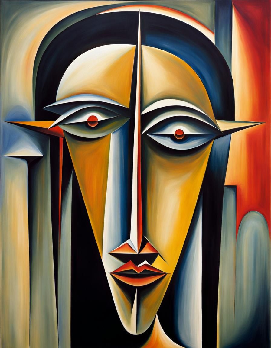 Surreal Face in the Style of Modern Art