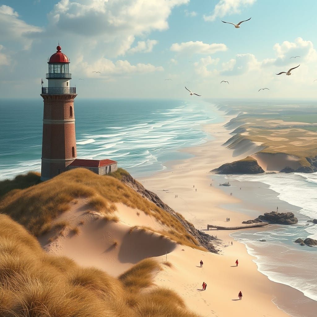 Majestic Lighthouse on Texel Island
