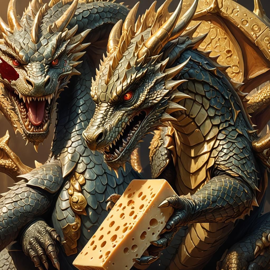 Fantasy Dragon with Cheese: Heroic Matte Painting