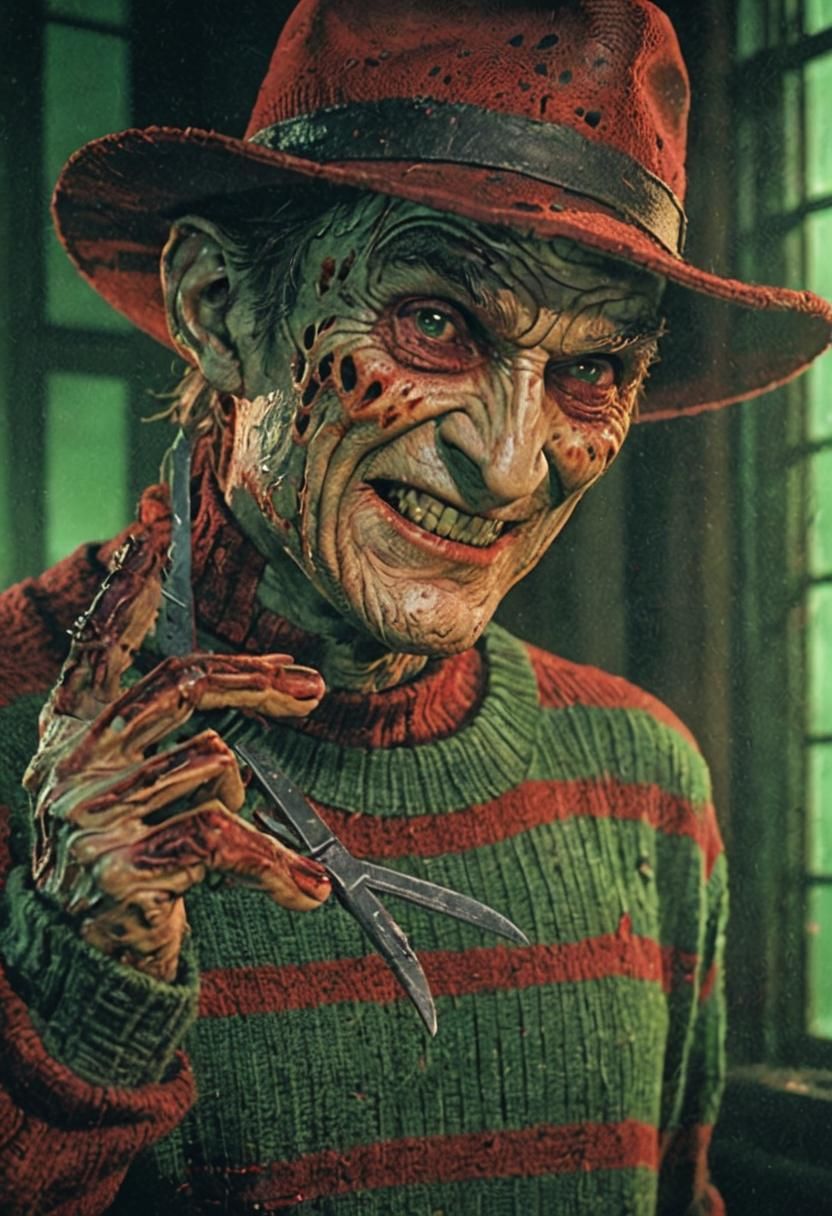 Freddy Kruger in 3D Anime Horror Aesthetic