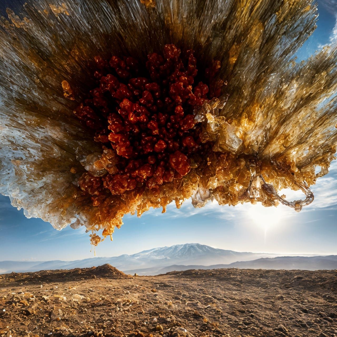 Bloody Eye Nailed to Dresser: Photorealistic Surrealism