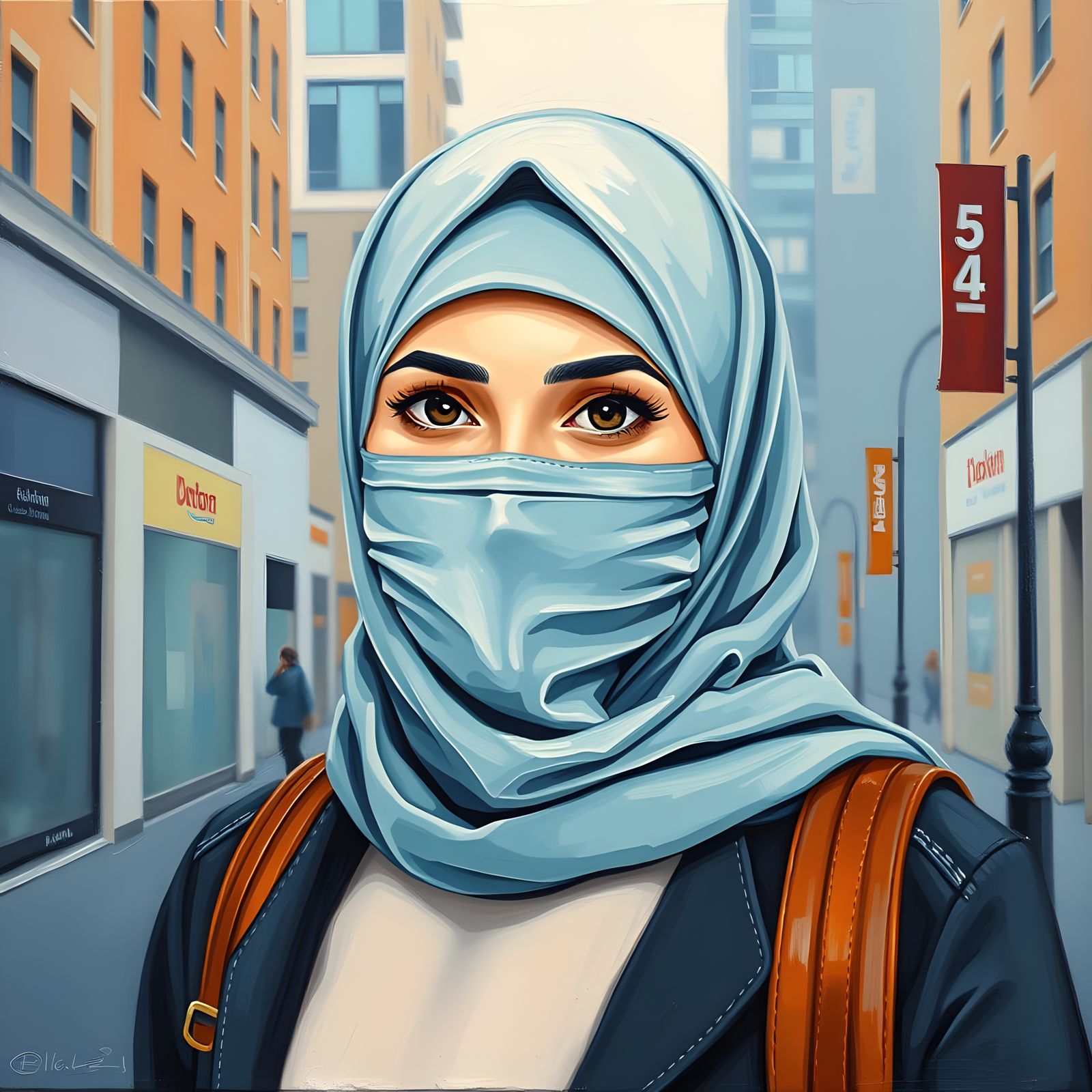 Modest Beauty in Vibrant Oil-Guache